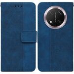 Custodia per telefono in pelle goffrata geometrica per Honor X9c (blu)