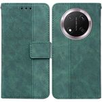 Custodia per telefono in pelle goffrata geometrica per Honor X9c (verde)
