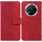 Custodia per telefono in pelle goffrata geometrica per Honor X9c (rosso)
