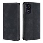 Custodia per telefono in pelle magnetica Skin Feel per Honor 200 5G (nero)