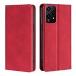 Per Honor 200 Lite 5G Custodia per telefono in pelle magnetica Global Skin Feel (rosso)
