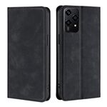 Per Honor 200 Lite 5G Custodia per telefono in pelle magnetica Global Skin Feel (nero)