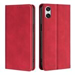 Per Sony Xperia 10 VI Custodia per telefono in pelle magnetica Skin Feel (rosso)