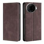 Per Tecno Camon 30 Pro 5G Custodia in pelle magnetica Skin Feel (marrone scuro)