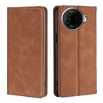 Per Tecno Camon 30 Pro 5G Custodia in pelle magnetica Skin Feel (marrone chiaro)