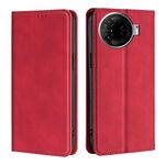 Per Tecno Camon 30 Pro 5G Custodia in pelle magnetica Skin Feel (rosso)