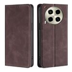 Per Tecno Camon 30 Custodia in pelle magnetica Skin Feel (marrone scuro)