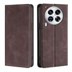 Per Tecno Camon 30 Premier 5G Custodia in pelle magnetica Skin Feel (marrone scuro)