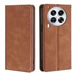 Per Tecno Camon 30 Premier 5G Custodia in pelle magnetica Skin Feel (marrone chiaro)