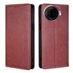 Per Tecno Camon 30 Pro 5G Gloss Oil Solid Color Magnetic Leather Phone Case (Marrone)