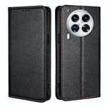 Per Tecno Camon 30 Premier 5G Gloss Oil Solid Color Magnetic Leather Phone Case (Nero)