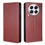 Per Tecno Camon 30 Premier 5G Gloss Oil Solid Color Magnetic Leather Phone Case (Marrone)