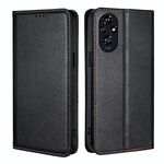 Per Honor 200 5G Gloss Oil Solid Color Magnetic Leather Phone Case (Nero)