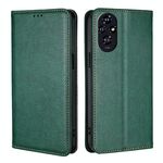 Per Honor 200 5G Custodia per telefono magnetica in pelle tinta unita lucida (verde)