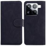 Per Xiaomi 15 Pro Custodia in pelle Flip Skin Feel Pure Color (nero)