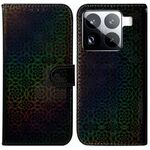 Per Xiaomi 15 Pro Custodia per telefono in pelle con fibbia magnetica colorata (nero)