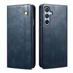 Per Samsung Galaxy A56 5G Custodia per telefono in pelle con texture Crazy Horse Oil Wax (blu)
