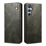 Per Samsung Galaxy A26 5G Custodia per telefono in pelle con texture Crazy Horse Oil Wax (verde)