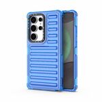 Per Samsung Galaxy S25 Ultra 5G Custodia per telefono con airbag in TPU ibrido per PC ad alta trasparenza (blu trasparente)