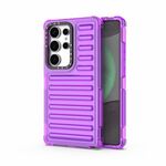 Per Samsung Galaxy S25 Ultra 5G Custodia per telefono con airbag in TPU ibrido per PC ad alta trasparenza (viola trasparente)