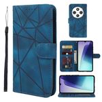 Per Samsung Galaxy A36 / A56 5G Custodia in pelle con linee geometriche Skin Feel (blu)