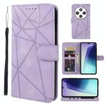 Per Samsung Galaxy A36 / A56 5G Custodia in pelle con linee geometriche Skin Feel (viola)