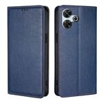 Per Redmi 13 4G Custodia magnetica in pelle tinta unita Gloss Oil (blu)