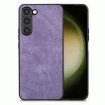 Per Samsung Galaxy S25+ 5G Custodia per telefono in pelle vintage con retro in PC (viola)