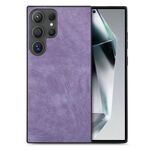 Per Samsung Galaxy S25 Ultra 5G Custodia per telefono in pelle vintage con retro in PC (viola)
