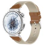 Per Huawei Watch GT 5 41mm cinturino in nylon e pelle intrecciata ibrida (marrone chiaro)