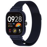 Per Redmi Watch 5 Cassa in metallo con cinturino in maglia di acciaio magnetico Milan integrato (blu notte)