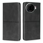 Per Tecno Camon 30 Pro 5G Custodia magnetica in pelle con texture di mucca (nero)