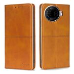 Per Tecno Camon 30 Pro 5G Custodia magnetica in pelle con texture di mucca (marrone chiaro)