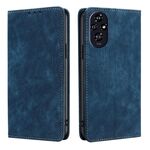 Per Honor 200 5G RFID Antifurto Spazzola Magnetico Custodia in Pelle per Telefono (Blu)