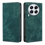 Per Tecno Camon 30 Premier 5G RFID Antifurto Spazzola Magnetico Custodia in Pelle per Telefono (Verde)