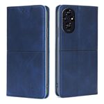 Custodia magnetica in pelle con texture di mucca per Honor 200 5G (blu)