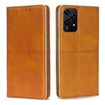 Per Honor 200 Lite 5G Custodia per telefono magnetica in pelle con texture mucca globale (marrone chiaro)