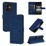 Custodia per telefono in pelle di vitello con texture a vibrazione per Honor X60i AZNS (blu)