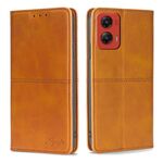 Per Motorola Moto G Stylus 5G 2024 Custodia magnetica in pelle con texture di mucca (marrone chiaro)