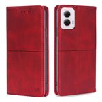 Per Motorola Moto G Power 5G 2024 Custodia magnetica in pelle con texture di mucca (rosso)