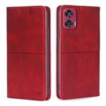 Per Motorola Edge 50 Fusion 5G Custodia magnetica in pelle con texture di mucca (rosso)