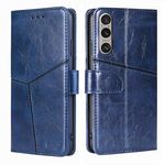 Per Sony Xperia 1 VI Custodia per telefono in pelle con cuciture geometriche (blu)
