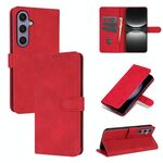 Per Samsung Galaxy S25+ 5G AZNS Custodia per telefono in pelle di vitello con texture a vibrazione (rosso)