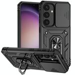 Per Samsung Galaxy S25+ 5G Custodia per telefono con supporto scorrevole Camshield (nero)