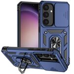 Per Samsung Galaxy S25+ 5G Custodia per telefono con supporto scorrevole Camshield (blu)
