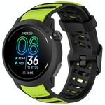 Per COROS PACE Pro S Shape Dual Color Quick Release cinturino in silicone per orologio (nero verde)