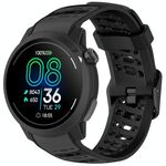 Per COROS PACE Pro S Shape Dual Color Quick Release cinturino in silicone per orologio (nero)