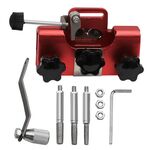 Affilatrice per catena a manovella per sega elettrica portatile con 3 teste di rettifica (rossa)