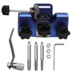 Affilatrice per catena a manovella per sega elettrica portatile con 3 teste di rettifica (blu)