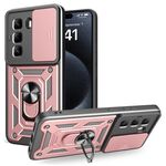 Per Infinix Hot 50 Pro 4G Custodia per fotocamera scorrevole in TPU+PC (oro rosa)